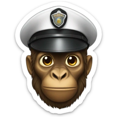 officer ape sticker