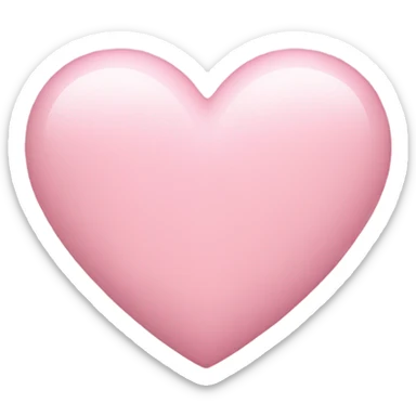 light pink heart  sticker