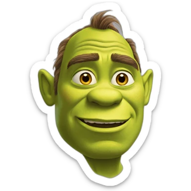 Shrek levant un sourcil sticker