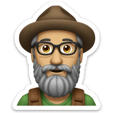 Italien costaud avec une grosse barbe qui joue de la basse sticker