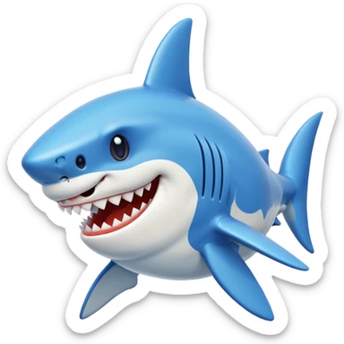 I Want to have an emoji that represent shark shark game from intellivision sticker