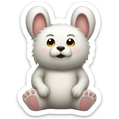 Bunny bear sticker