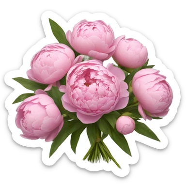 Peonies bouquet sticker