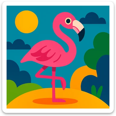 Flamingo sticker