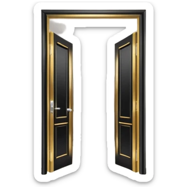 hotel room door modern hallway sticker