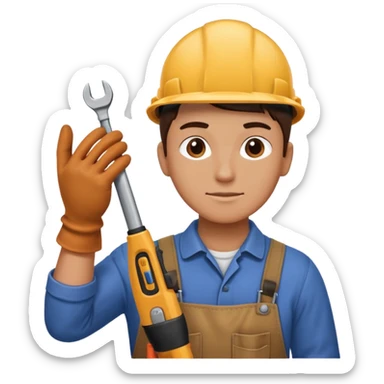 person Repairing a tool sticker