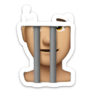 prison bars sticker