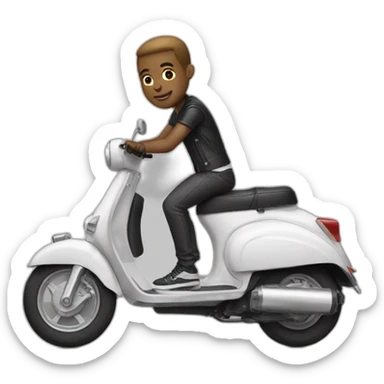 White Bad Boy on a scooter sticker
