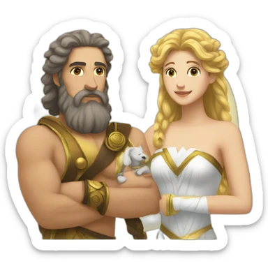 Zeus and hera sticker