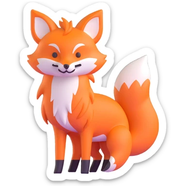 Japanese kitsune fox spirit sticker