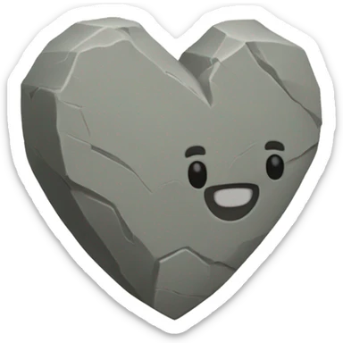 Piedra corazón piedra sticker