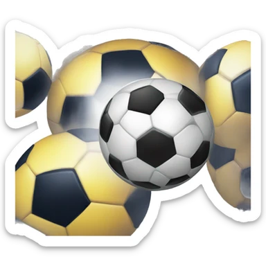 Soccer ball with a thunder close  sticker