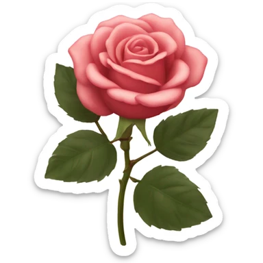 Rose with some petals sticker