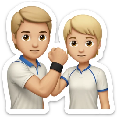 Tennis let’s go fist sticker