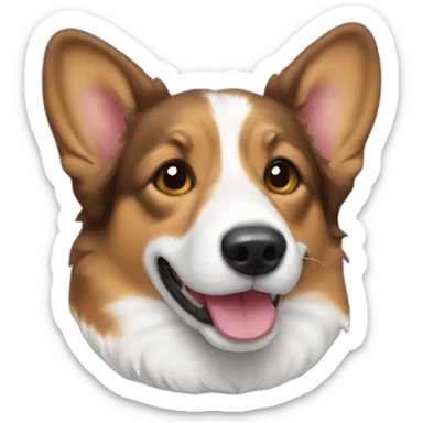 Cardigan welsh corgi head sticker