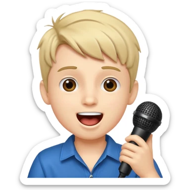 Boy karaoke  sticker