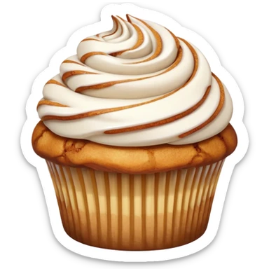 cinnamon roll cupcake sticker