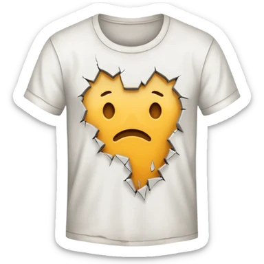 ripped shirt sticker