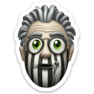 Beetlejuice in smoking  sticker