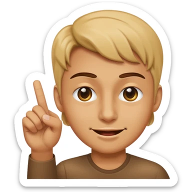 blink with one eye with hand pointed  sticker