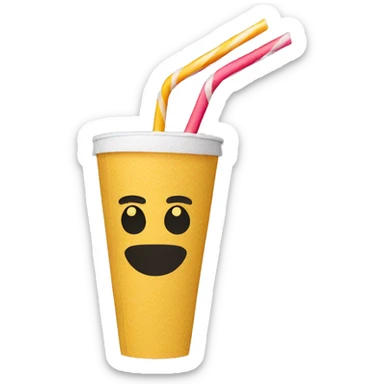 Colored Paper straw sticker