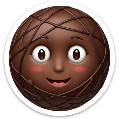 un réseau avec du chocolat relié  sticker