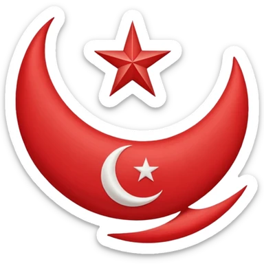 Ottoman empire 1600-1700 flag sticker
