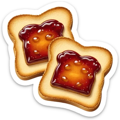 toasts withjam on top sticker