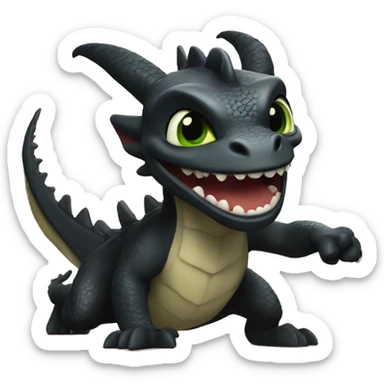 Toothless dragon dancing meme sticker