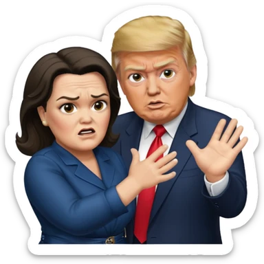 trump slapping Rosie o’donnell  sticker