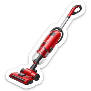 red cordless vacuum sticker