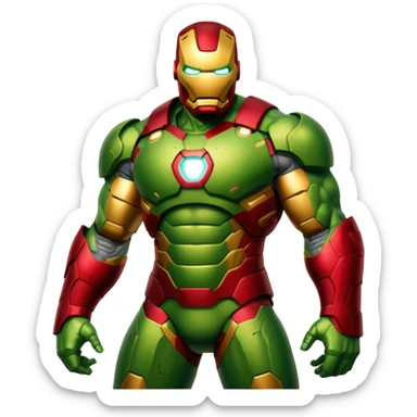 Homem de ferro misturado com Hulk sticker