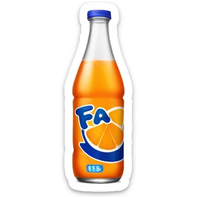Fanta Drink in glass bottle sticker