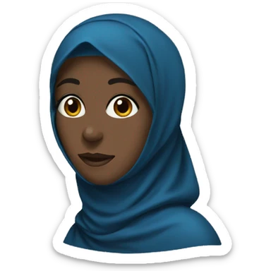 Black Muslim blue-niqab sticker