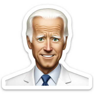 joe biden with laser eyes sticker