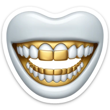trap silver teeth  sticker