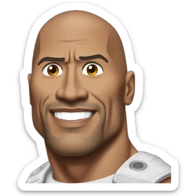 the rock dwayne johnson Iron Man sticker