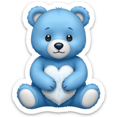 a blue bear with the diabetes awareness symbol sticker