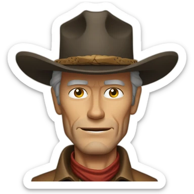 Clint Eastwood cowboy sticker