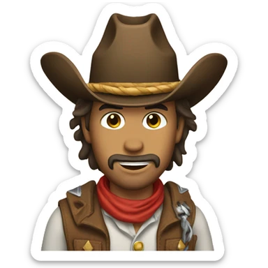 cowboy with a be sticker