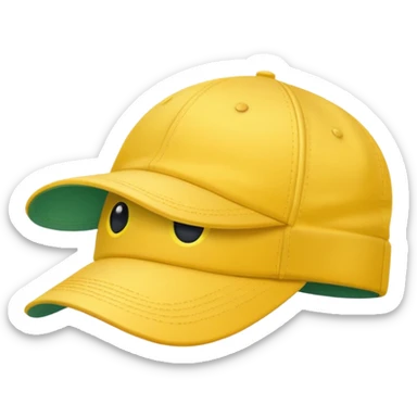 yellow golf hat sticker
