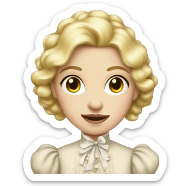 Blonde elegant Victorian girl sticker