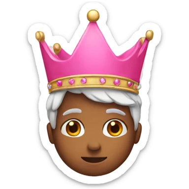 A pink crown  sticker