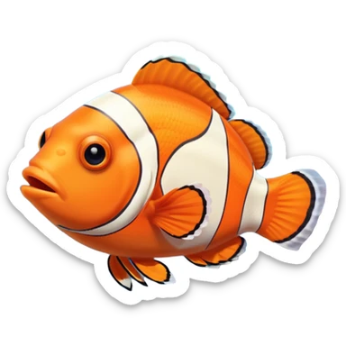 Clown fish in coral in the aquarium sticker