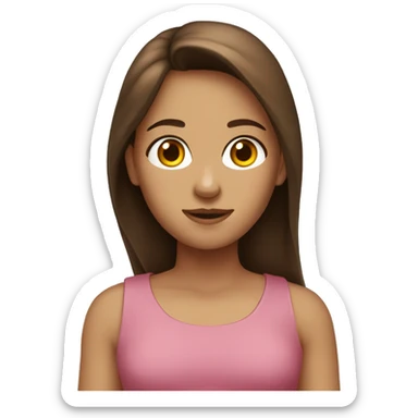 girl with brown hair skibidi toilet  sticker