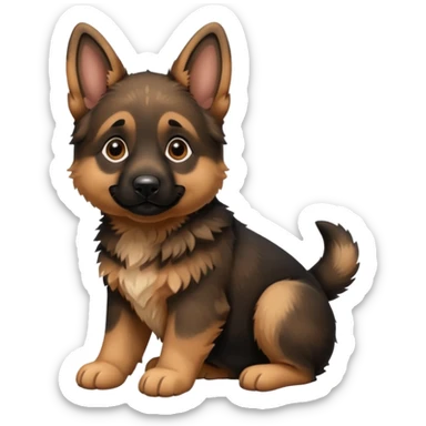 a German Shepherd puppy sticker