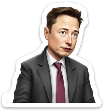 elon musk being deported sticker