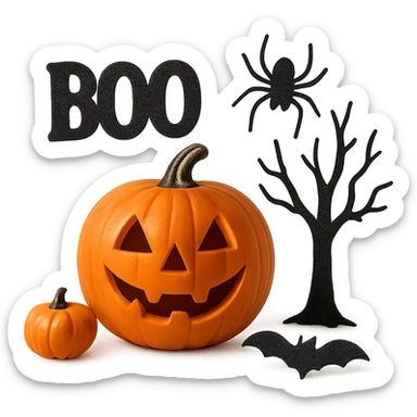 Halloween decorition, remove background sticker