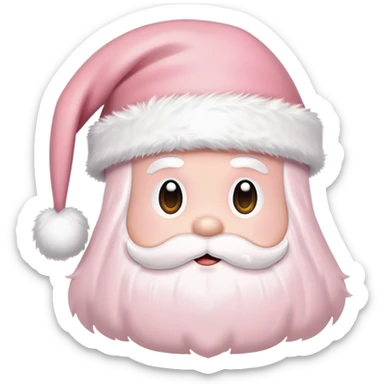 light pink santa hat sticker