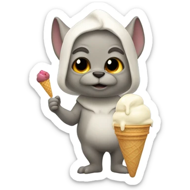 Grogu with ice cream sticker